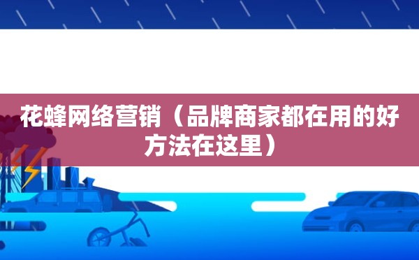 花蜂网络营销（品牌商家都在用的好方法在这里）