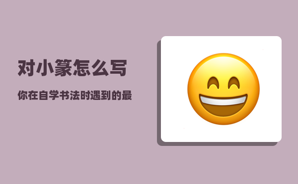 对小篆怎么写（你在自学书法时遇到的最难的问题是什么）