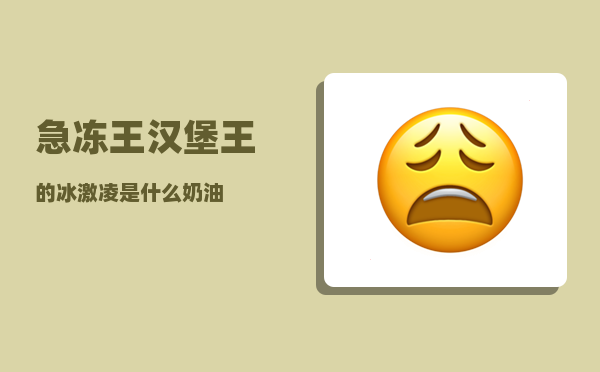 急冻王_汉堡王的冰激凌是什么奶油