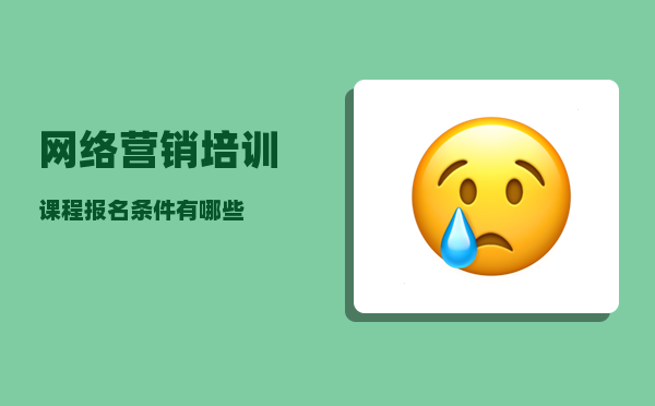 网络营销培训课程（报名条件有哪些）