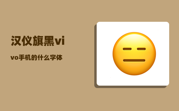 汉仪旗黑_vivo手机的什么字体