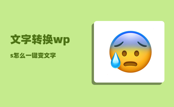 文字转换_wps怎么一键变文字