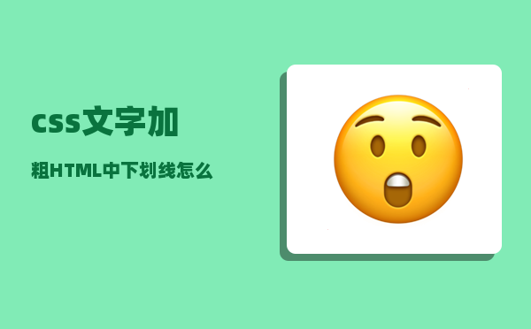 css文字加粗_HTML中下划线怎么加粗变色