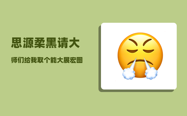 思源柔黑_请大师们给我取个能大展宏图的名字