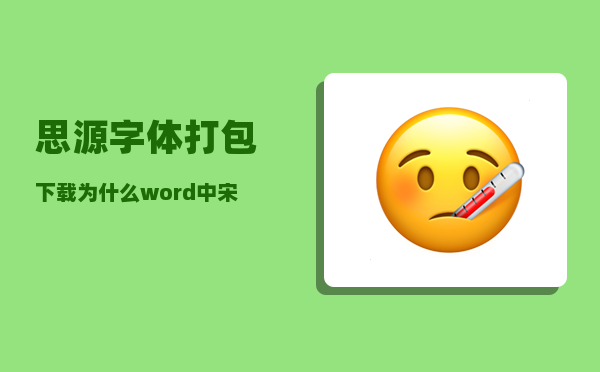 思源字体打包下载_为什么word中宋体数字改不了新罗马字体