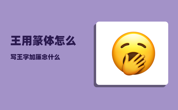 王用篆体怎么写（王字加廉念什么）