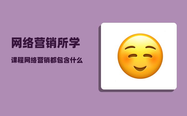 网络营销所学课程（网络营销都包含什么）