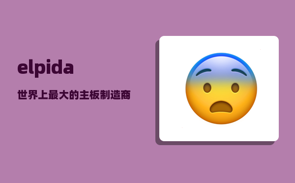 elpida_世界上最大的主板制造商是谁