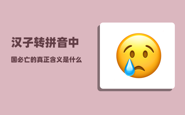 汉子转拼音_中国必亡的真正含义是什么