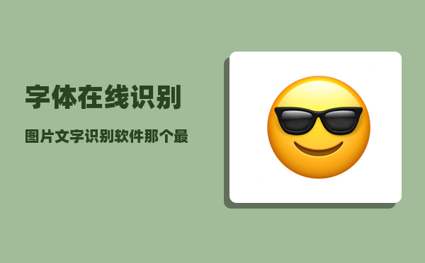 字体在线识别_图片文字识别软件那个最好用