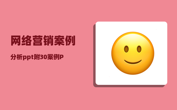 网络营销案例分析ppt（（附30+案例PPT））