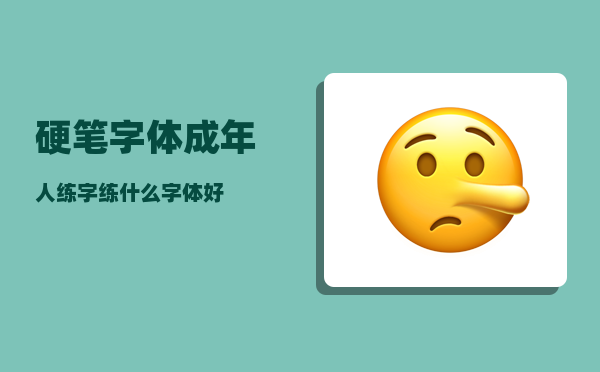 硬笔字体_成年人练字练什么字体好