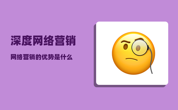 深度网络营销（网络营销的优势是什么）