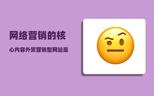 网络营销的核心内容（外贸营销型网站是什么）