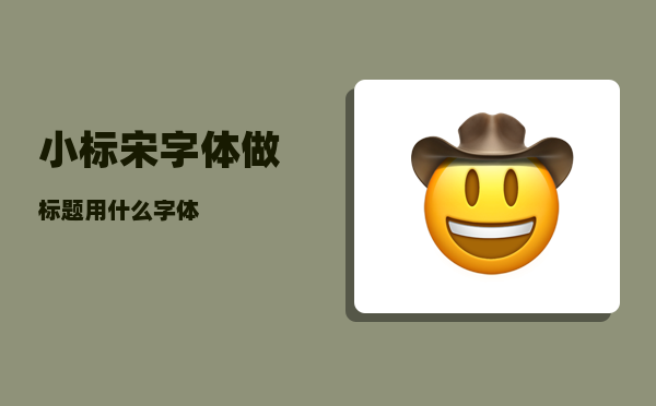 小标宋字体_做标题用什么字体