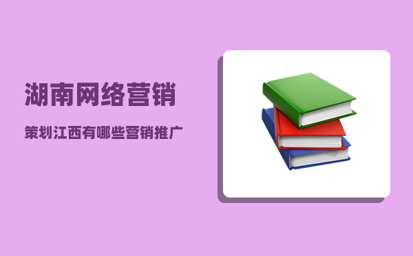 湖南网络营销策划（江西有哪些营销推广公司）