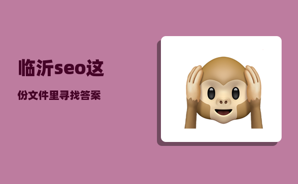 临沂seo（这份文件里寻找答案）