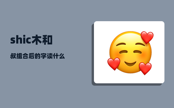 shic_木和叔组合后的字读什么